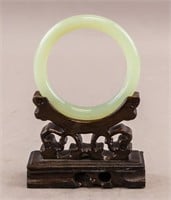 Chinese Light Green Hardstone Bangle