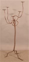 Wrought Iron Tree-Form Candlestand.