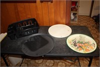 Lazy susan, Tin tray, dish strainer, serving tray