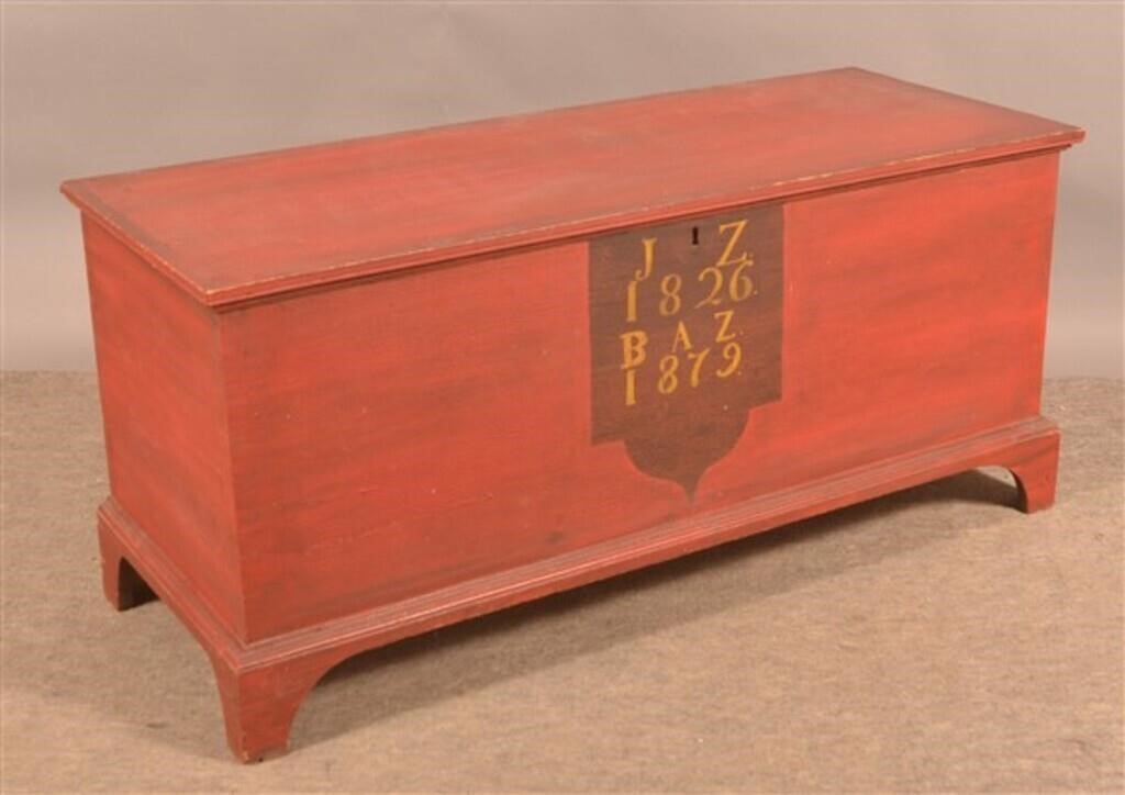 PA Federal Painted Softwood Blanket Chest.