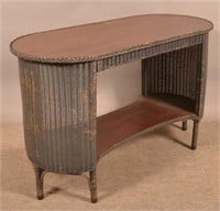Lloyd Loom Vintage Wicker Oval-Top Table.