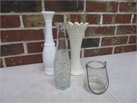 Milk Glass Vases & More