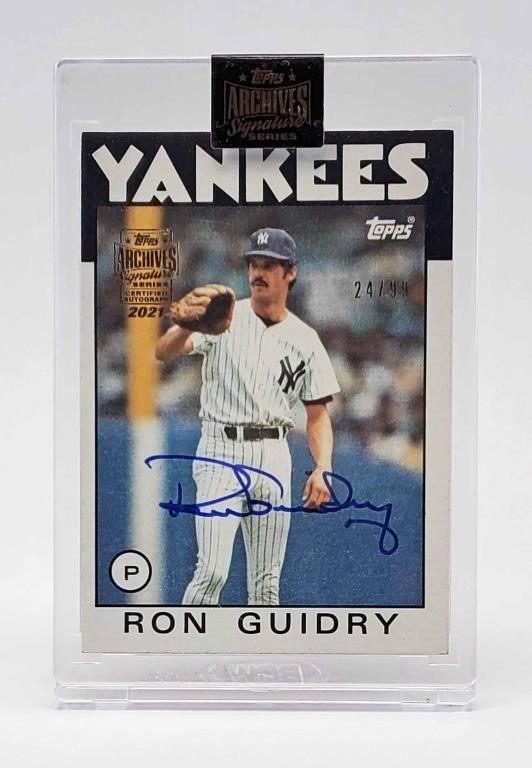 2022 Yankee's Ron Guidry #ed Topps Signature Card