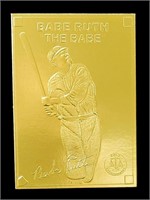 Yankee's BABE RUTH 22k GOLD Minted Embossed Card