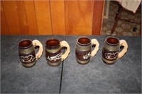 Vintage brown mugs