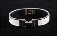 France Hermes Silver-plated Clic H Bracelet