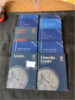 10 Lincoln Cent Books with Coins