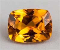 5.13ct Cushion Cut Yellow Gemstone