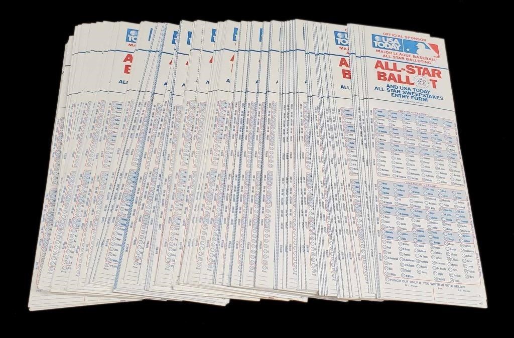 75ct 1987 USA Today BASEBALL ALL-STAR GAME BALLOTS