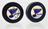 BUTCHER, WILSON St. Louis Blues Signed Hockey Puck