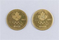 2002 Canadian Olympic Coca-Cola Coins 2pc