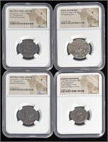 Lot of 4 Slabbed & Graded Ancient Coins.