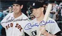 MICKEY MANTLE, TED WILLIAMS SIGNED 8X10 PHOTO