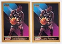2 - 1990 DAVID ROBINSON SKYBOX ROOKIE CARDS