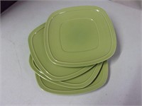 Canopy Square Plates  S/4 - Sage Green