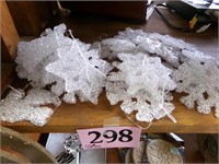 LARGE ASST ACRYLIC SNOW FLAKE ORNAMENTS