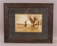 French Framed Lithograph by Louis Emile Adam