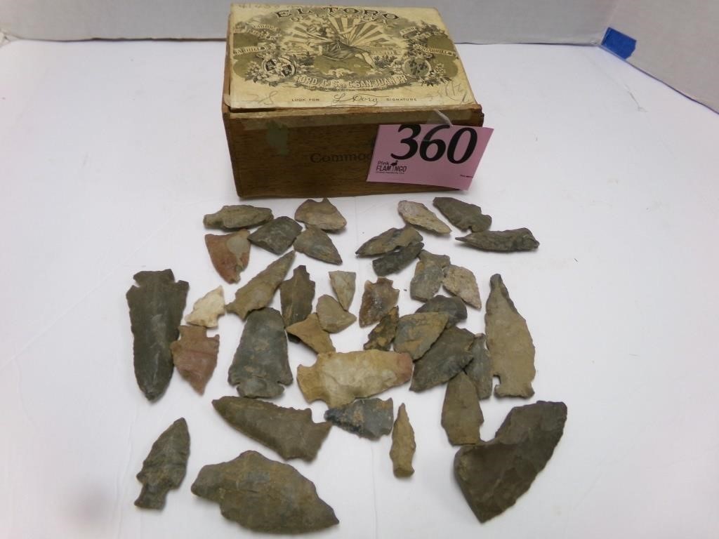 BOX OF ARROWHEADS