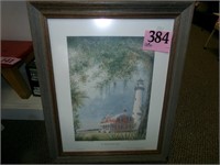 FRAMED SIMONS ALLEN LIGHT HOUSE PRINT PAUL