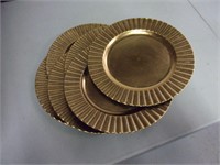 Gold 13" Dia. Chargers S/6