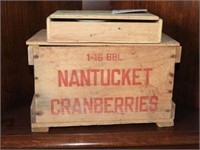 Vintage “Nantucket Cranberries” wooden slide