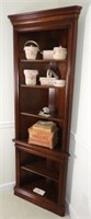 Solid Cherry Six Tier open face corner cabinet