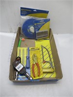 pliers, screwdrivers, tape measure, mixed tools