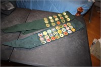 Scout sash with patches