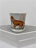 Vtg Hunting Dog Porcelain Shaving Mug