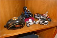 Harley Davidson Motorcycle & Bank Collectibles