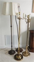(4) contemporary floor lamps in various sizes
