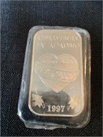 1997 Kokomo, In.  We Care 1 oz Silver Bar