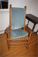 Wood/wicker rocking chair
