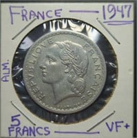 1947 French coin
