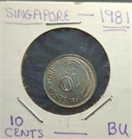 uncirculated 1981 Singapore coin