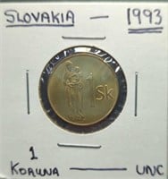 Uncirculated 1993, Slovakia coin