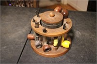 Vintage pipes and wood holder