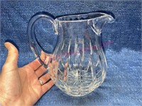 Beautiful Crystal pitcher - 6.5in tall