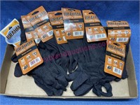 9 Pair of new jersey gloves (sz large)