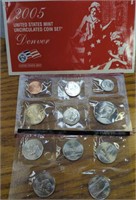 2005 uncirculated mint coin set Denver