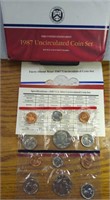 1987 uncirculated coin set Denver and