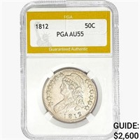 1812 Capped Bust Half Dollar PGA AU55