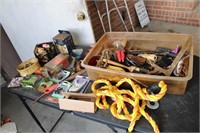 Rope, nails, screws, tools
