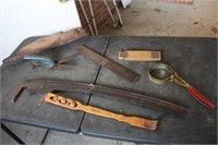 Drift wood, trimmers, vintage measure stick