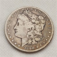 1890-CC Morgan Silver Dollar