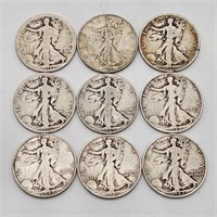 Walking Liberty Silver Half Dollars (9)