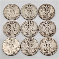 Walking Liberty Silver Half Dollars (9)