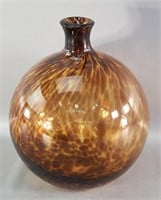 Large Bulbous Blown Glass Vase
