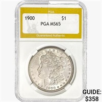 1900 Morgan Silver Dollar PGA MS65