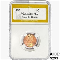 1995 Lincoln Memorial Cent PGA MS68 RED DBL Die